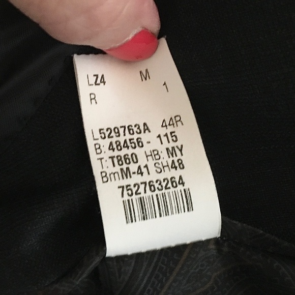 Lauren Ralph Lauren Men’s Blazer Navy Blue Subtile Tartan Plaid Pattern Sz 44R - Picture 4 of 5